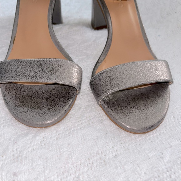 Sundance Leather Ankle Wrap Chunky Heeled Sandals - Picture 4 of 12